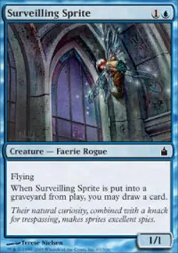 Surveilling Sprite -Foil Light Play MTG Ravnica - Image 1