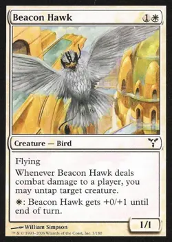 Beacon Hawk -Foil Light Play MTG Dissension - Image 1