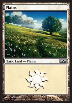 Plains (231) -Foil Light Play MTG Magic 2011 Core Set - Image 1
