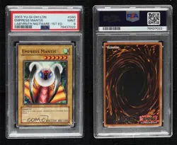 Empress Mantis 1st Ed. YuGiOh Labyrinth of Nightmare PSA 9 MINT 2003 16f0 - Image 3