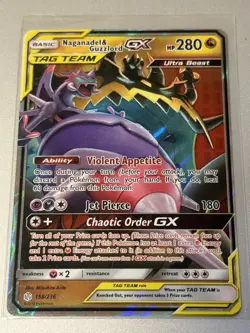 Naganadel & Guzzlord GX 158/236 - Pokemon TCG - Cosmic Eclipse - Ultra Rare - NM - Image 1