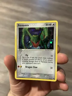 Pokemon TCG Rayquaza Holo Rare Card 3/17 Pop Series 1, 2004, DMG - Image 1