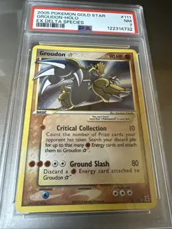 Groudon Gold Star (111) PSA 7 (Pokemon Delta Series) - Image 1