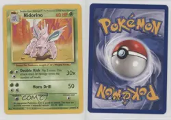 Nidorino Pokemon Base Set #37 1999 12hh - Image 3