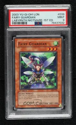 Fairy Guardian 1st Ed. YuGiOh Labyrinth of Nightmare PSA 9 MINT 2003 16f0 - Image 1