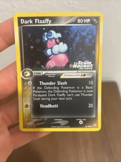 Pokemon TCG Dark Flaaffy 33/109 Team Rocket Returns Reverse Holo STAMPED - Image 1