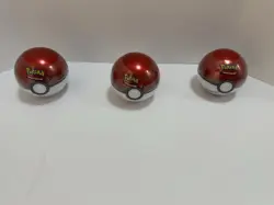 Pokemon TCG PokeBall Tin Poke Ball H24 Sealed New 3 Booster Packs & 1 Coin Lot 3 - Image 1