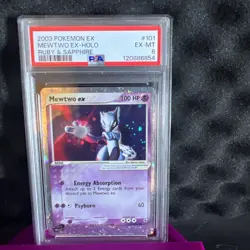 PSA 6 Mewtwo Ex Holo Ruby & Sapphire #101 2003 Pokemon - Image 2