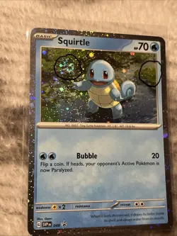 Squirtle svp 048 Cosmos Holo Promo Pokemon With 2 Swirls - Image 3