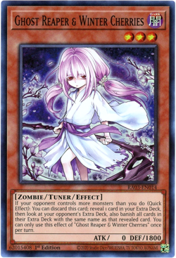 Yugioh! Ghost Reaper & Winter Cherries Alternate Art RA03-EN014 Super Rare NM/M - Image 1