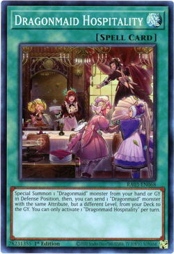 Yugioh! Dragonmaid Hospitality RA03-EN068 Super Rare NM Quarter Century Bonanza - Image 1