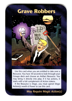Grave Robbers Card INWO Illuminati New World Order Assassins Game LP - Image 1