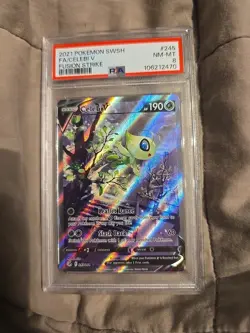 CELEBI V 245/264 PSA 8 FUSION STRIKE ALTERNATE ART POKEMON CARD HOLO ENGLISH - Image 1