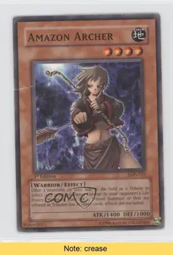 Amazoness Archer 1st Ed. YuGiOh Labyrinth of Nightmare #LON-032 2003 READ 0c4 - Image 1