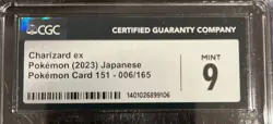 Pokemon 2023 Japanese Charizard EX Pokemon Card 151 006/165 CGC Mint 9 - Image 3