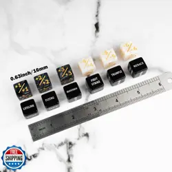 48 Pieces Abilities Keywords Counter Dice Black MTG Dice Counters Bulk Creatu - Image 3