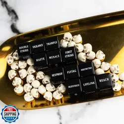 48 Pieces Abilities Keywords Counter Dice Black MTG Dice Counters Bulk Creatu - Image 4