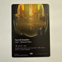 Sacred Foundry FOIL Borderless 282 Edge of Eternities EOE MTG Rare Land Unplayed - Image 1