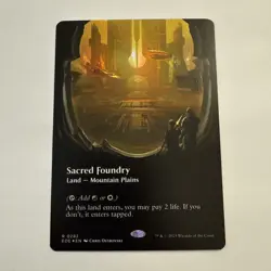 Sacred Foundry FOIL Borderless 282 Edge of Eternities EOE MTG Rare Land Unplayed - Image 2