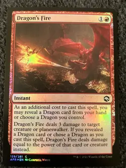 Magic The Gathering MTG - Dragon's Fire (Foil) - AFR - Image 1