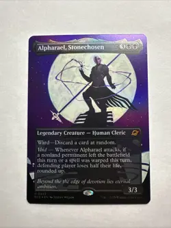 Alpharel, Stonechosen (0292) Borderless Foil Mtg Edge Of Eternities MTG Card NM - Image 1