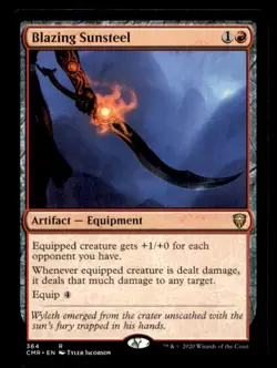 MTG Blazing Sunsteel LP Light Play Commander Legends [760] - Image 1