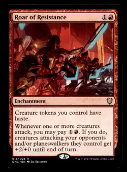 MTG Roar of Resistance LP Light Play Phyrexia Commander [774] - Image 1