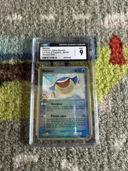 Wailmer 48/109 Ex Ruby Sapphire Spanish Reverse Holo CGC 9 Pop 1 Pokemon - Image 1