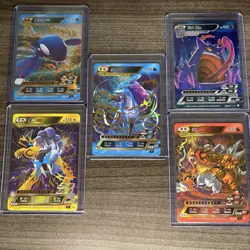 Pokemon ID Gold Holo Full Art Master Set ID Blue & Red - Image 4