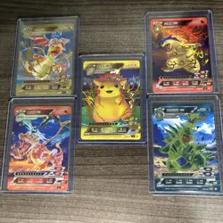 Pokemon ID Gold Holo Full Art Master Set ID Blue & Red - Image 5