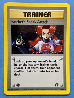 Pokemon 1st Edition Holo Rocket’s Sneak Attack- Team Rocket 16/82- NM/NM+ - Image 1
