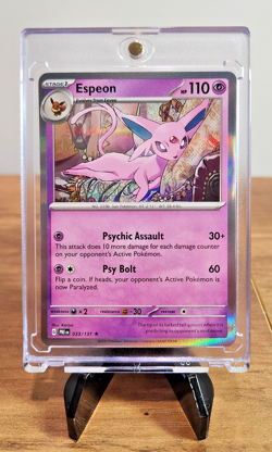 Rare Espeon - 033/131 Prismatic Evolutions MASTER BALL Holo Pokemon - In Slab NM - Image 1
