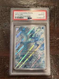 2025 Pokemon Jtg En-Journey Together Illustration Rare Articuno #161 PSA 10 - Image 1