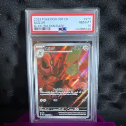 PSA 10 - 2023 Pokemon TCG OBF EN-Obsidian Flames Scizor #205 Illustration Rare - Image 2