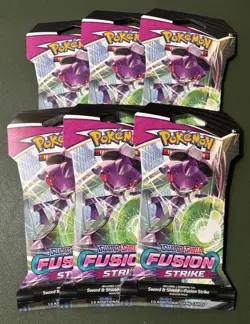 Lot 6x Fusion Strike Sleeved Booster Packs - Pokemon TCG New/Sealed - Image 2
