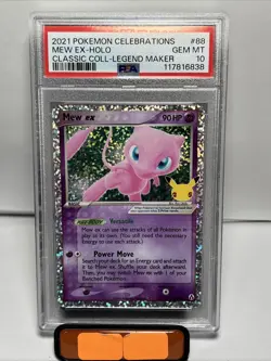 2021 POKEMON CELEBRATIONS CLASSIC COLLECTION #88 MEW EX-HOLO LEGEND MAKER PSA 10 - Image 1