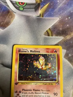 BLAINE'S MOLTRES 2000 POKEMON 1ST EDITION GYM HEROES RARE HOLO 1/132 Q2058 - Image 3