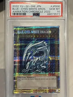 PSA10 Blue Eyes White Dragon Prismatic Secret Rare English 2022 Yugioh - Image 1