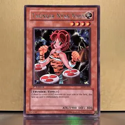YuGiOh • Thunder Nyan Nyan • LOD-059 • Rare 1st Edition • LP - Image 1