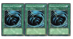 Yugioh- 3X Mystical Space Typhoon - Common - 1st Edition - SD09-EN023 - NM - Image 1