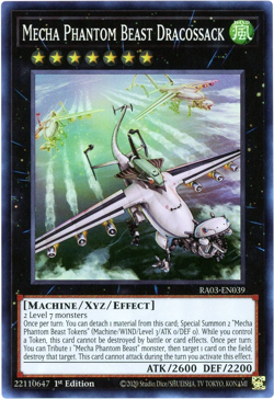 YuGiOh! Mecha Phantom Beast Dracossack RA03-EN039 Super Rare NM/M 1st Edition - Image 1