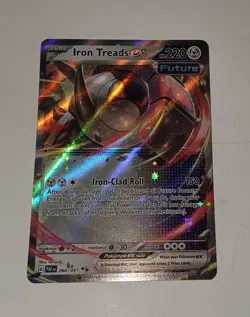 Iron treads ex 066/091 Paldean Fates Ultra Rare Pokemon Trading Card Near Mint - Image 1