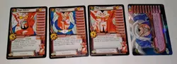 DBZ CCG Majin Dabura 4 Card LOT LV 1-3 UNLIMITED 180 182 Hi Tech Dragon Ball Z - Image 1