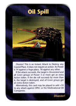 Oil Spill Card INWO Illuminati New World Order Assassins Game LP - Image 1