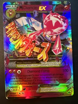 M Diancie EX XY44 Black Star Promo Ultra Rare Holo Pokemon Card LP - Image 1