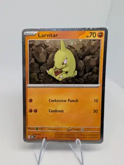 Larvitar - 105/197 - Pokemon Obsidian Flames Cosmos Holo Rare TCG Card NM - Image 1