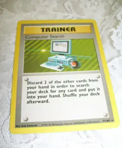 Pokemon Trading Card Trainer Computer Search 1999 71/102 Rare Pokemon - Image 1