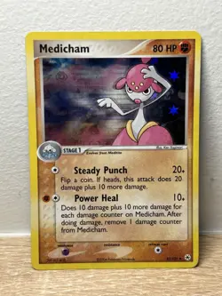 Medicham 42/101 2004 EX Hidden Legends Pokemon Card Reverse Holo Stamped Era LP - Image 1