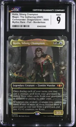 KOTIS, SIBSIG CHAMPION Tarkir: Dragonstorm Borderless Foil Mythic CGC 9 MTG - Image 1