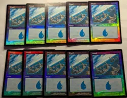 MTG - 10x FOIL ISLANDS from Arena League 2000 - Magic: the Gathering - Image 1